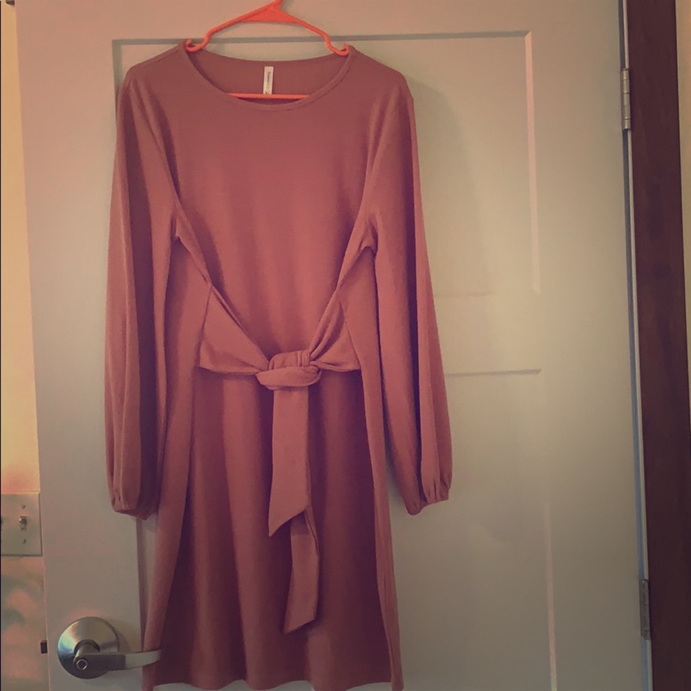Pink Long Sleeve Dress (XL)